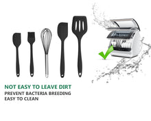 Carregar imagem no visualizador da galeria, Heat Resistant Non-stick Kitchen Silicone Cooking Utensils Set Turner Whisk Spatula Food Brush Non-stick Kitchen Tools Cooking