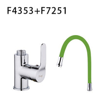 Carregar imagem no visualizador da galeria, Torneira Cozinha Single Handle Tap F4353, Frap Silica Gel Nose Any Direction Rotating Kitchen Faucet Cold and Hot Water Mixer
