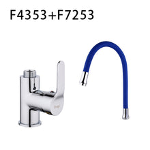 Carregar imagem no visualizador da galeria, Torneira Cozinha Single Handle Tap F4353, Frap Silica Gel Nose Any Direction Rotating Kitchen Faucet Cold and Hot Water Mixer