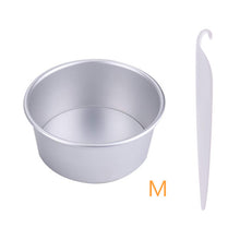 Carregar imagem no visualizador da galeria, 4/6/8 Inch Round Cake Pan Set With Removable Bottom Aluminum Alloy Chiffon Cake Mold/Mould Set 3 Tier Round Cakes Tins C019