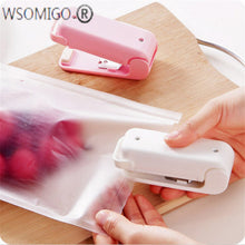 Carregar imagem no visualizador da galeria, Heat Sealer Kitchen Accessories Cozinha Gadget Mini Pocket Home Sealing Machine Kitchen Tool Vacuum Bag Clips Snack Bag Sealer-S
