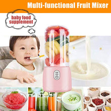 Carregar imagem no visualizador da galeria, 410ml 4/6 Blades Blender Kitchen Electric Mixer Juicer USB Rechargeable Fruit Cup Portable Mini Smoothie Maker Quick Juicing