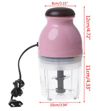 Carregar imagem no visualizador da galeria, Mini Electric Meat Grinder Food Processor Vegetable Fruit Blender Chopper 600ml
