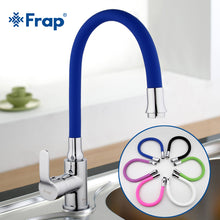 Carregar imagem no visualizador da galeria, Torneira Cozinha Single Handle Tap F4353, Frap Silica Gel Nose Any Direction Rotating Kitchen Faucet Cold and Hot Water Mixer
