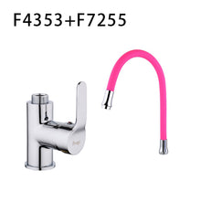 Carregar imagem no visualizador da galeria, Torneira Cozinha Single Handle Tap F4353, Frap Silica Gel Nose Any Direction Rotating Kitchen Faucet Cold and Hot Water Mixer
