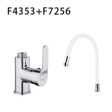 Carregar imagem no visualizador da galeria, Torneira Cozinha Single Handle Tap F4353, Frap Silica Gel Nose Any Direction Rotating Kitchen Faucet Cold and Hot Water Mixer
