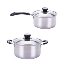 Carregar imagem no visualizador da galeria, Stainless Steel Saucepan Soup Pot for Dairy Saucepan and Noodle Soaking In Household Dormitory Kitchen Milk Pots kitchen tools
