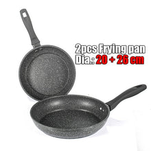 Carregar imagem no visualizador da galeria, Ultimate Hard Anodized Nonstick Frying Pan with Ceramic Coating  8 pcs sets or 2 pcs sets Dishwasher Safe Cookware Set Black
