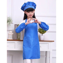 Carregar imagem no visualizador da galeria, Fashion Kid&#39;s Child Cooking Painting Baking Printed Apron Colorful Baby Aprons hat sleeves set LOGO Avental de Cozinha Divertido
