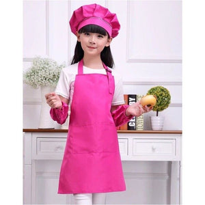 Fashion Kid's Child Cooking Painting Baking Printed Apron Colorful Baby Aprons hat sleeves set LOGO Avental de Cozinha Divertido