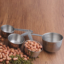 Carregar imagem no visualizador da galeria, 4 Pcs/Set Stainless Steel Measuring Cup Sets For Baking Sugar Coffee Graduated Spoons Scoop Measuring cozinha
